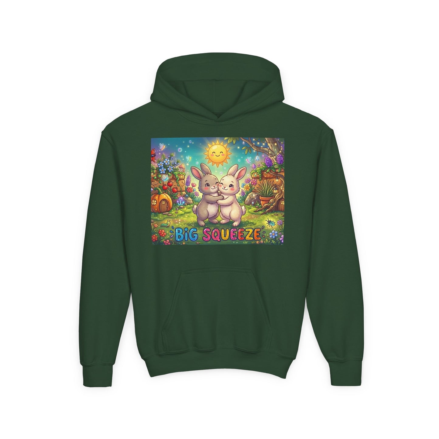Big Squeeze Bunny Youth Heavy Blend Hooded Sweatshirt