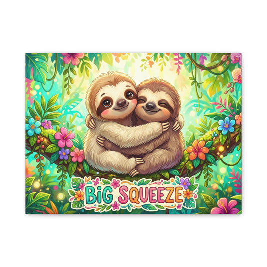 Big Squeeze Sloth Classic Canvas