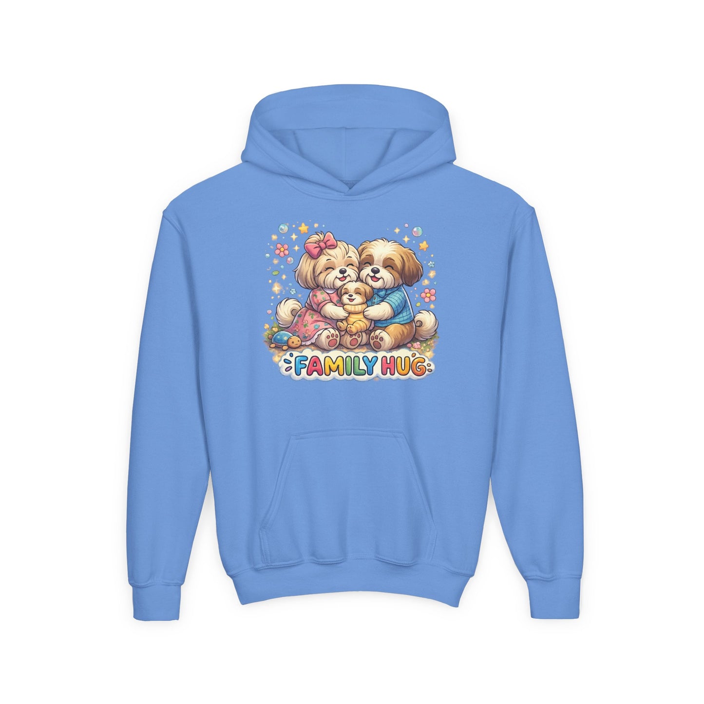 Family Hug Shih Tzu Youth Heavy Blend Hooded Sweatshirt