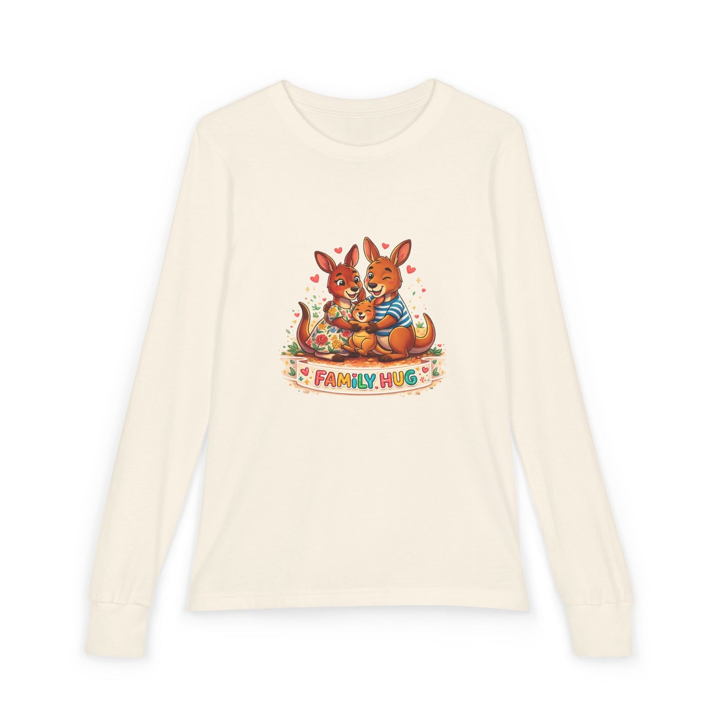 Family Hug Kangaroo Youth Jersey Long Sleeve Tee