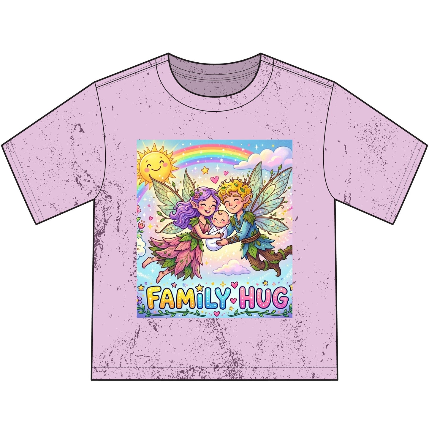 Family Hug Fairy Heavyweight Color Blast Youth T-Shirt
