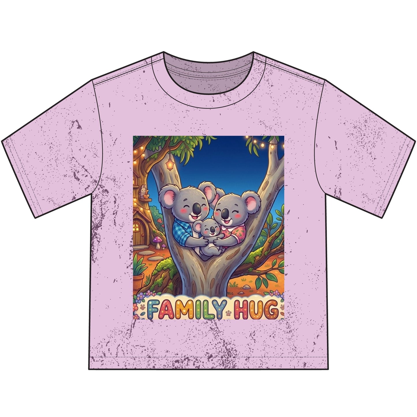 Family Hug Koala Heavyweight Color Blast Youth T-Shirt