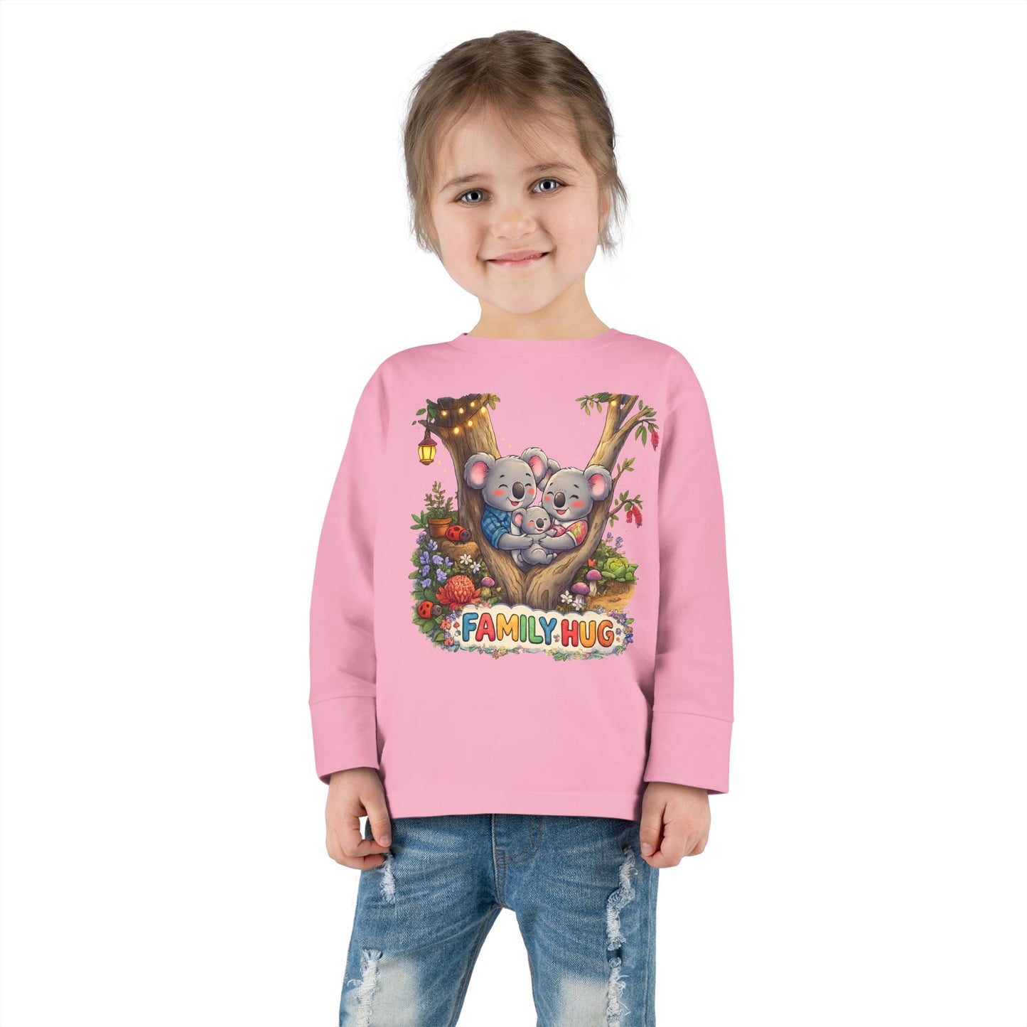 Family Hug Koala Toddler Long Sleeve Tee