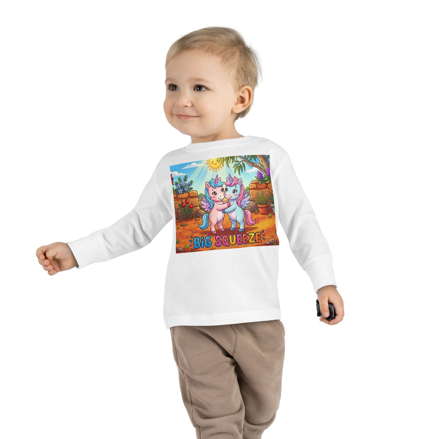 Big Squeeze Unicorn Toddler Long Sleeve Tee