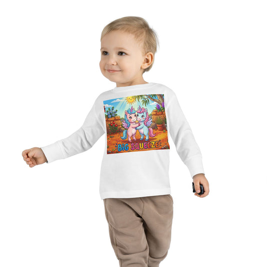 Big Squeeze Unicorn Toddler Long Sleeve Tee