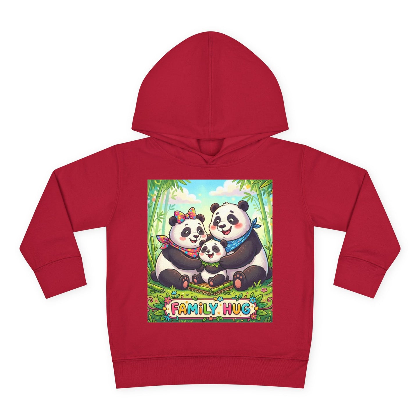 Family Hug Panda Toddler Pullover Fleece Hoodie