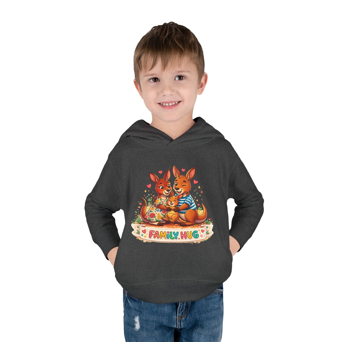 Family Hug Kangaroo Toddler Pullover Fleece Hoodie