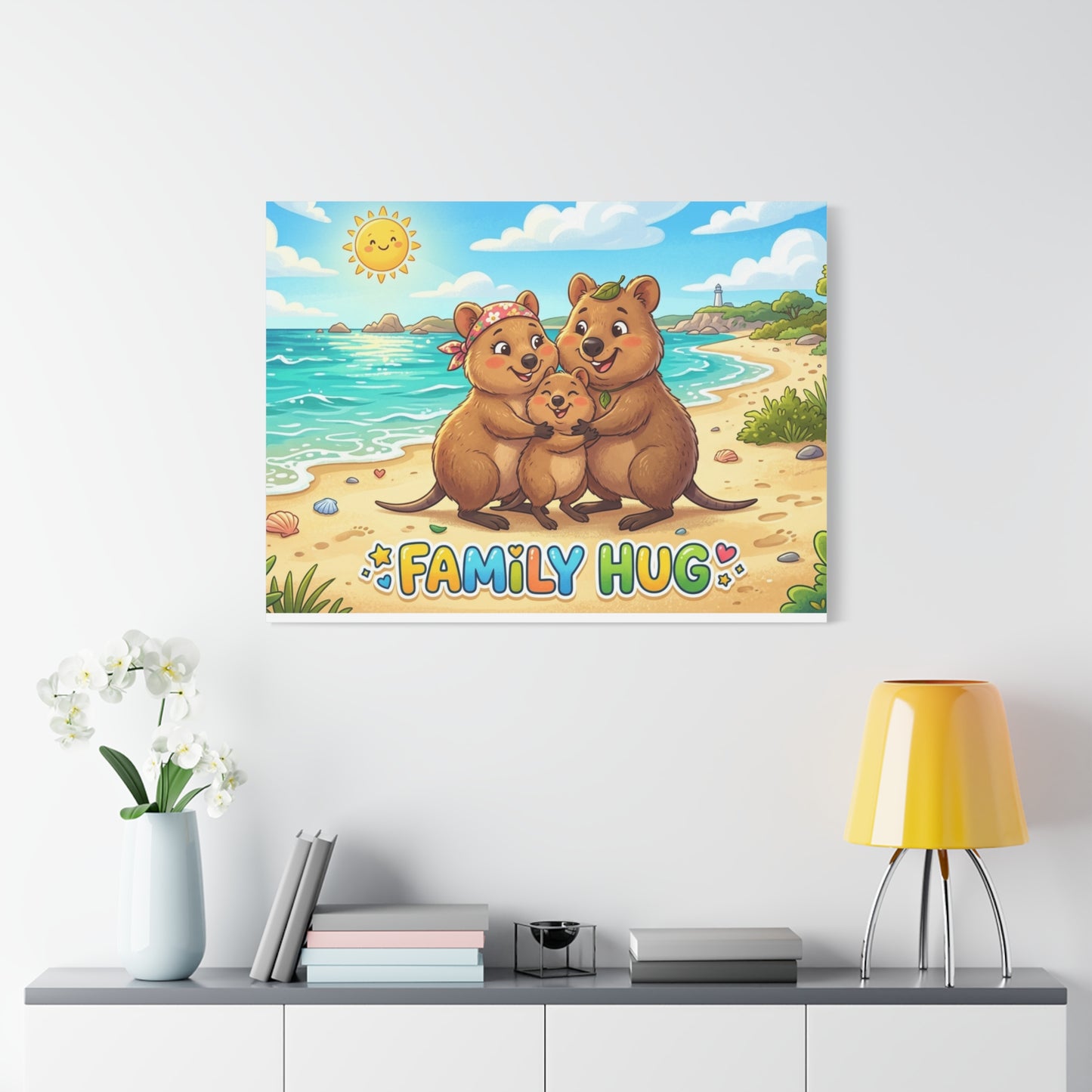Family Hug Quokka Classic Canvas