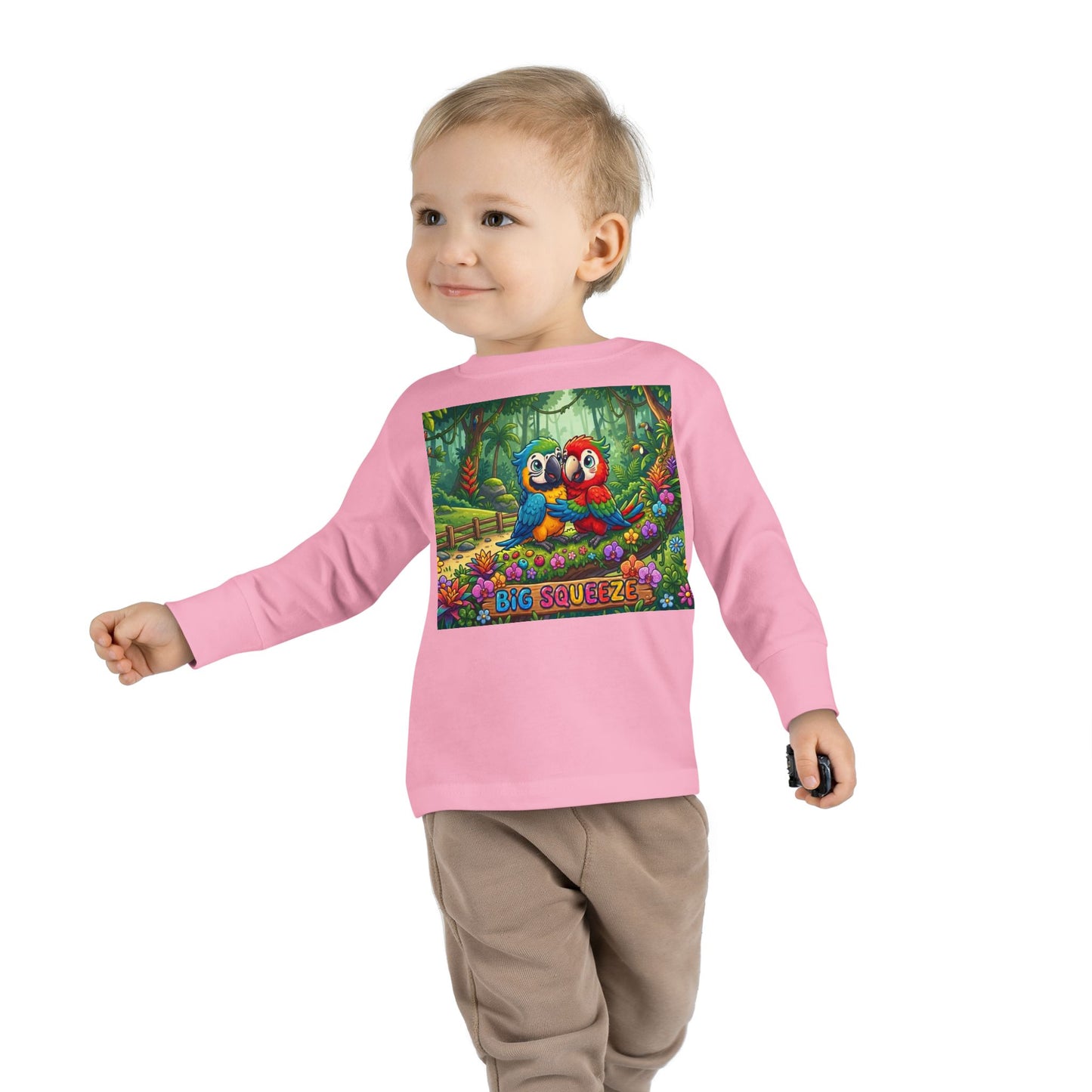 Big Squeeze Macaw Toddler Long Sleeve Tee