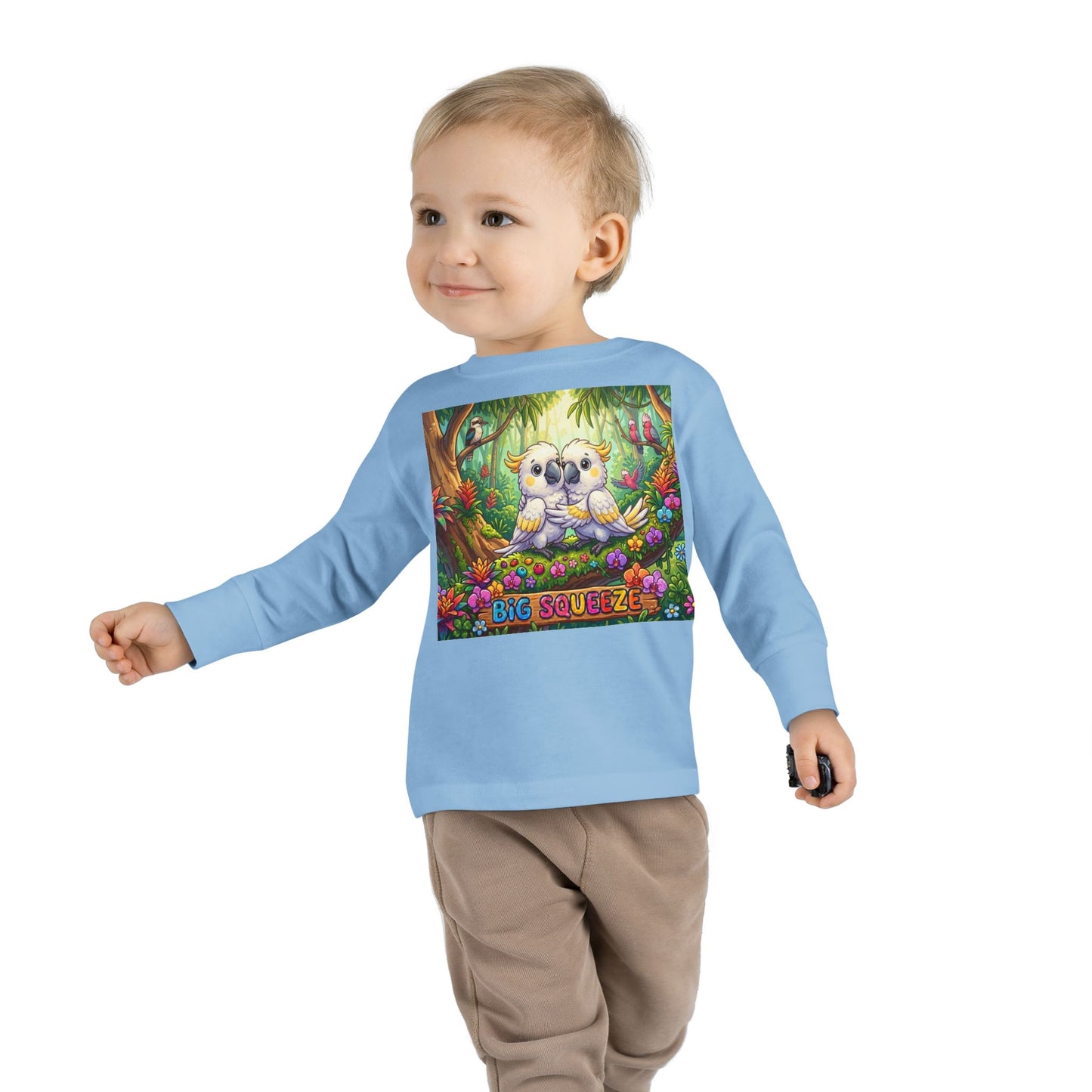 Big Squeeze Cockatoo Toddler Long Sleeve Tee