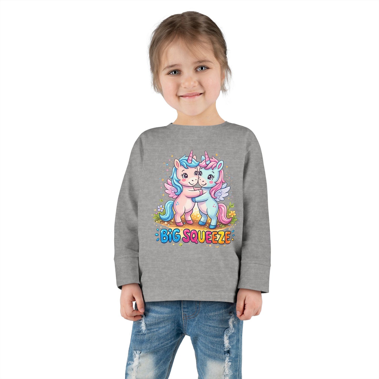 Big Squeeze Unicorn Toddler Long Sleeve Tee