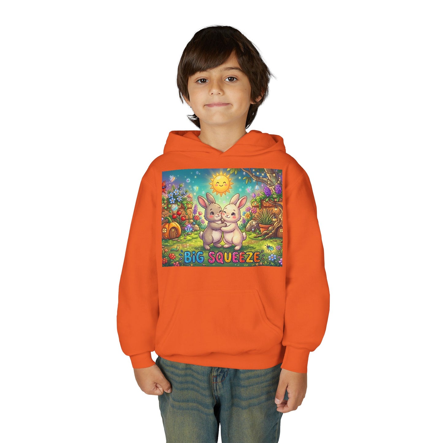 Big Squeeze Bunny Youth Heavy Blend Hooded Sweatshirt