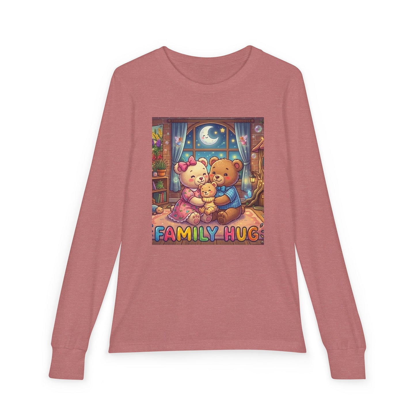Family Hug Teddy Youth Jersey Long Sleeve Tee