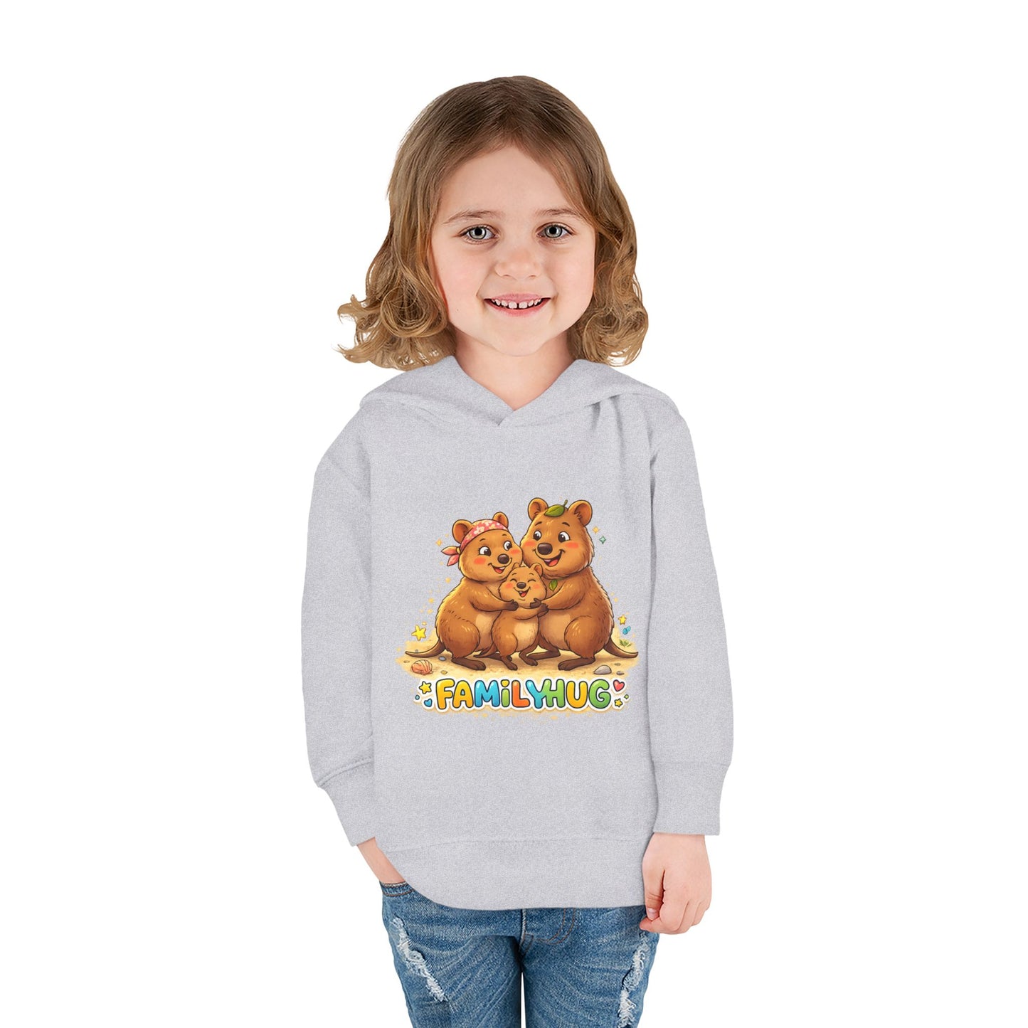 Family Hug Quokka Toddler Pullover Fleece Hoodie
