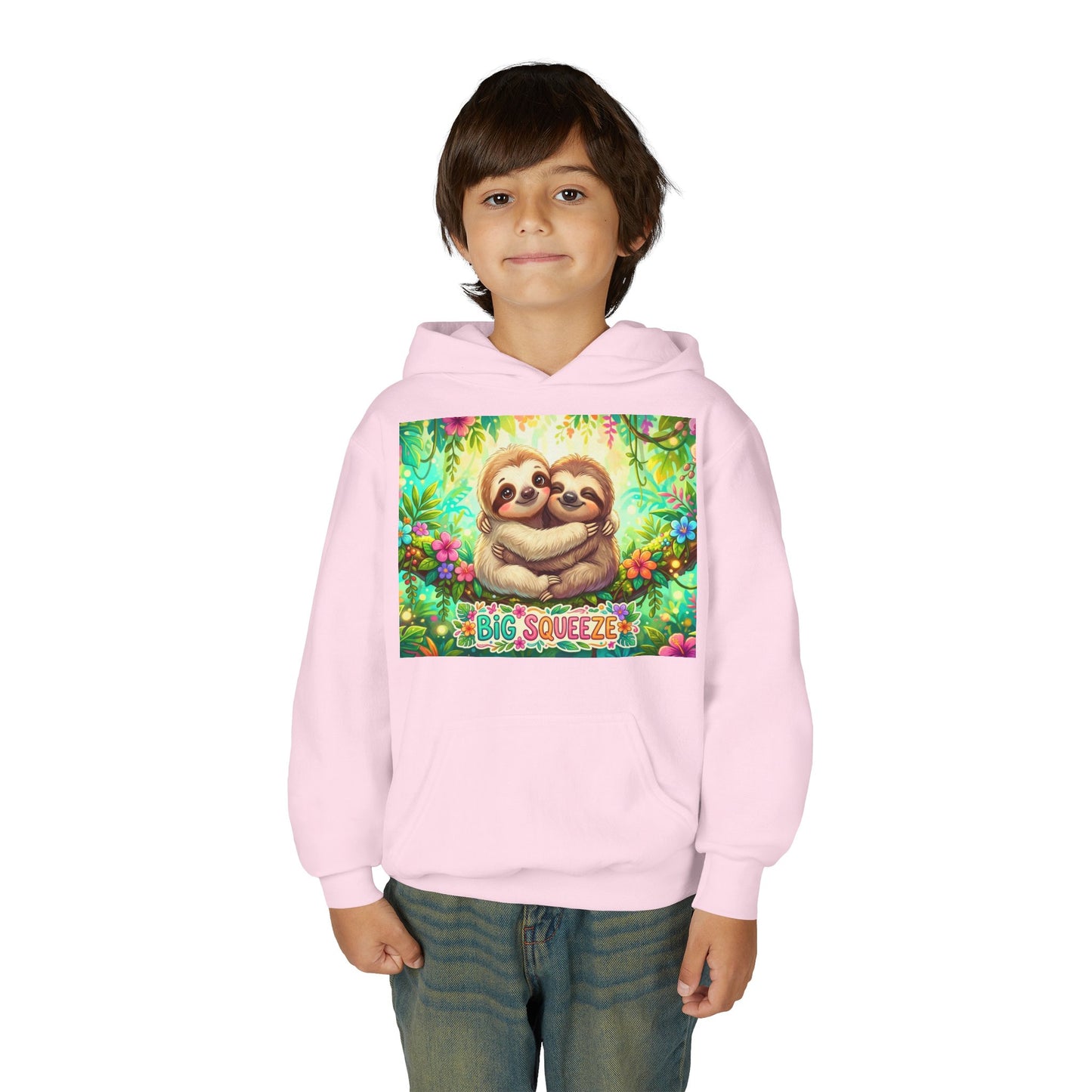 Big Squeeze Sloth Youth Heavy Blend Hooded Sweatshirt