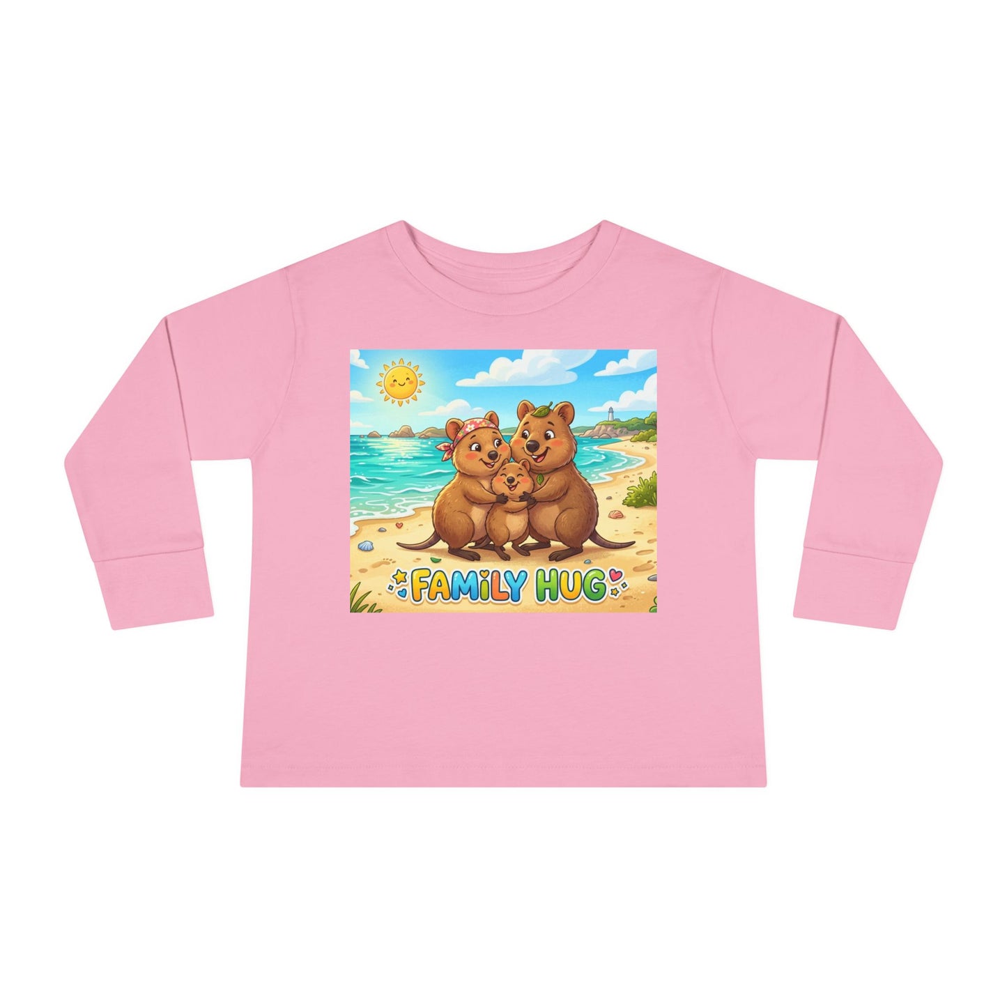 Family Hug Quokka Toddler Long Sleeve Tee