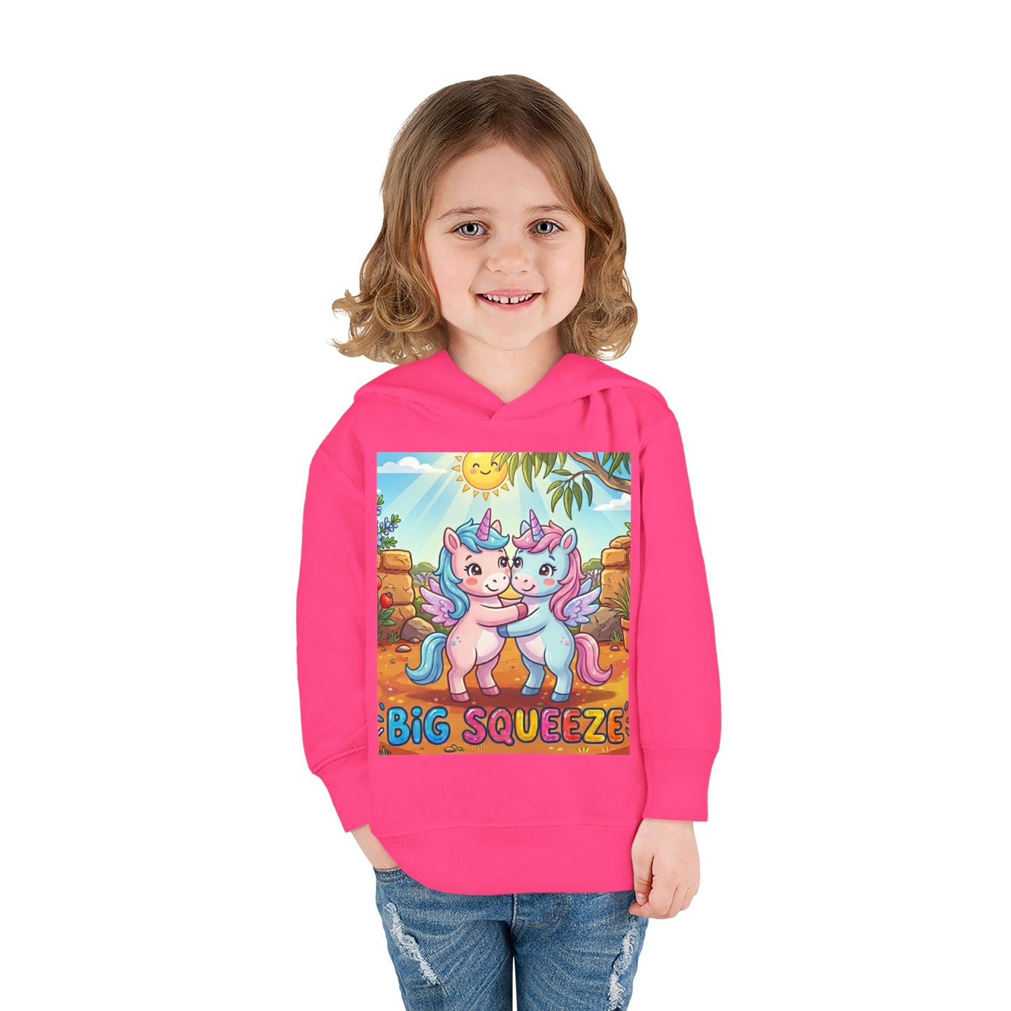 Big Squeeze Unicorn Toddler Pullover Fleece Hoodie