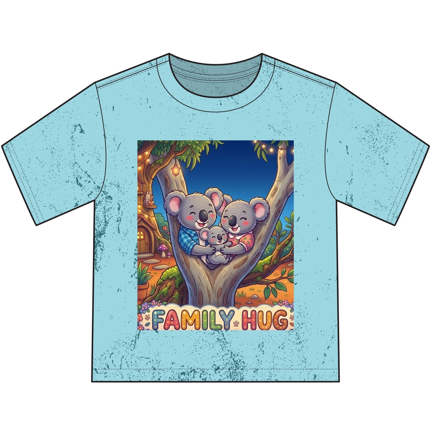 Family Hug Koala Heavyweight Color Blast Youth T-Shirt