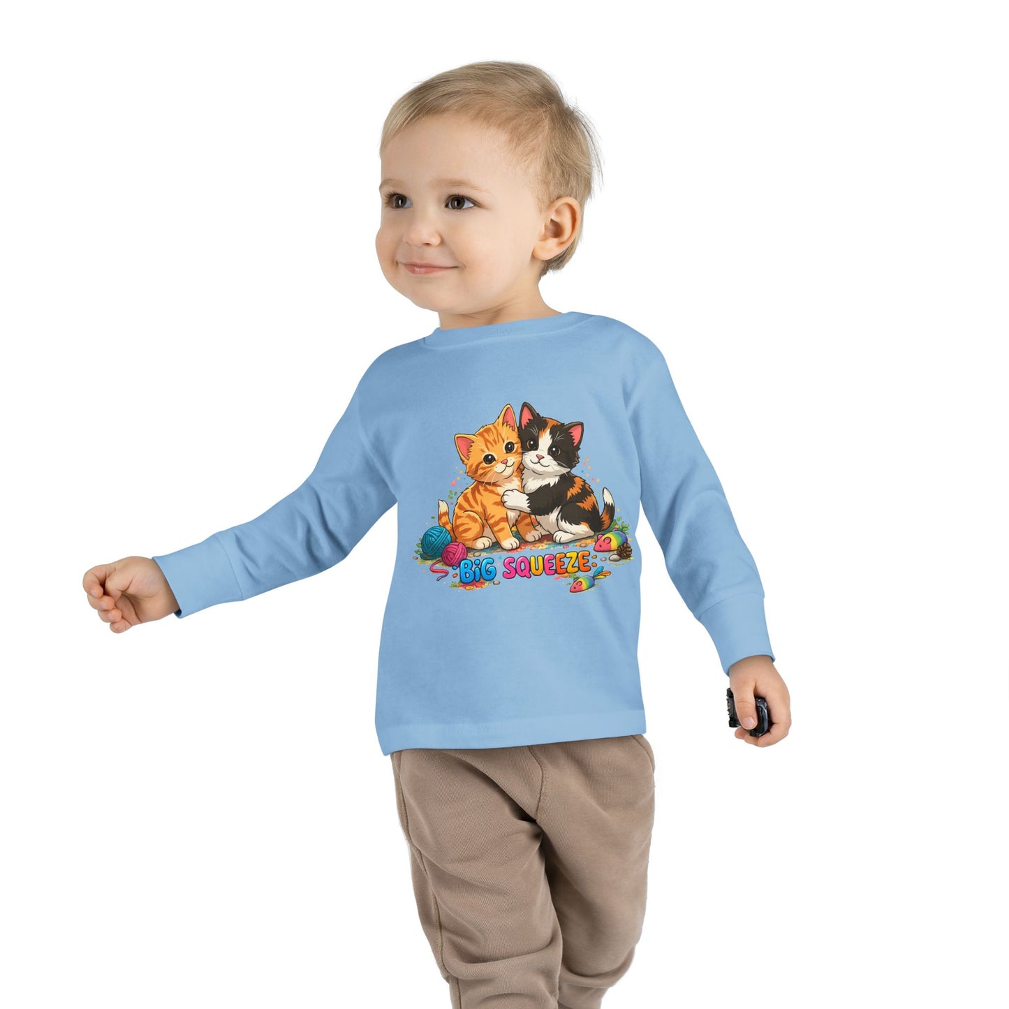 Big Squeeze Kitten Toddler Long Sleeve Tee