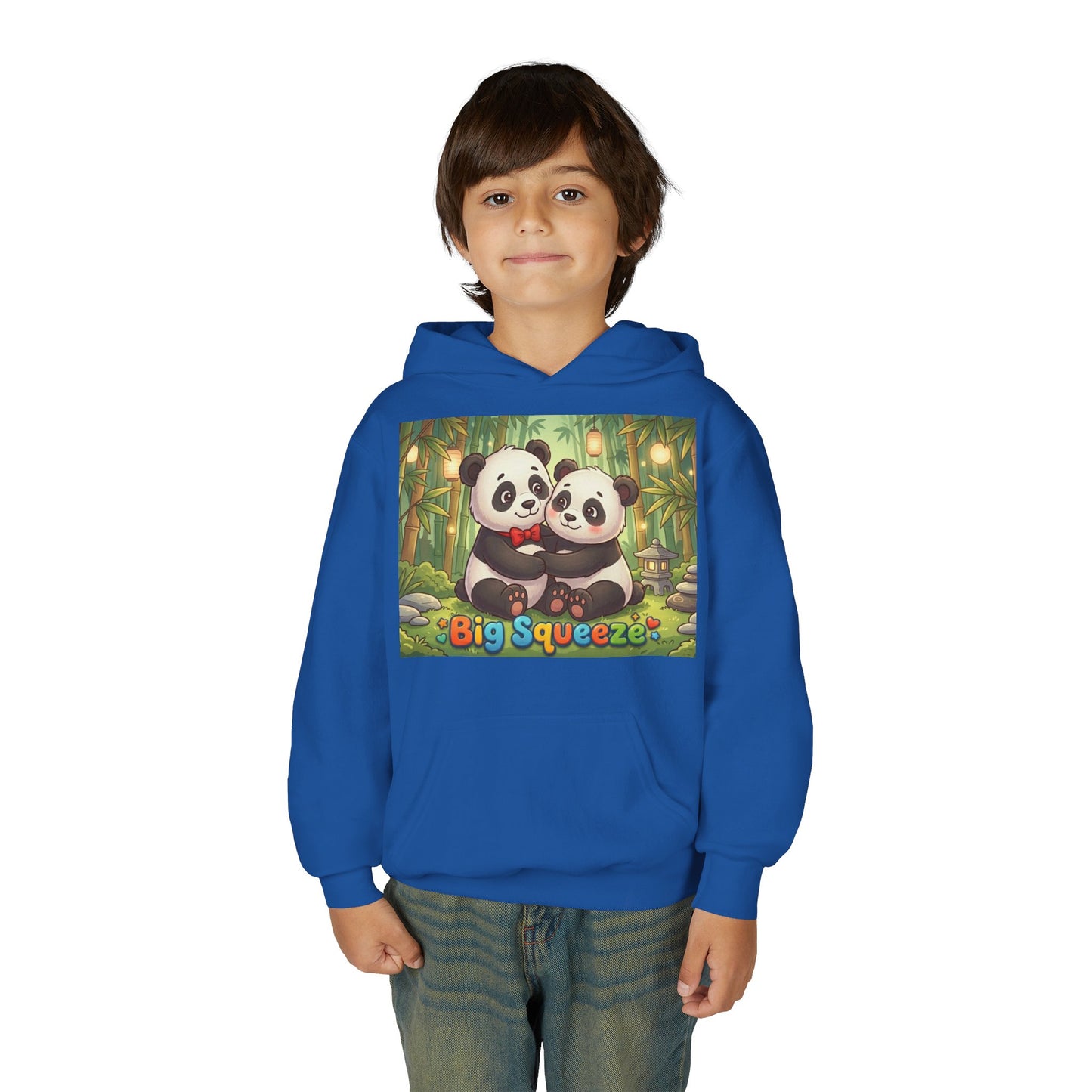 Big Squeeze Panda Youth Heavy Blend Hooded Sweatshirt