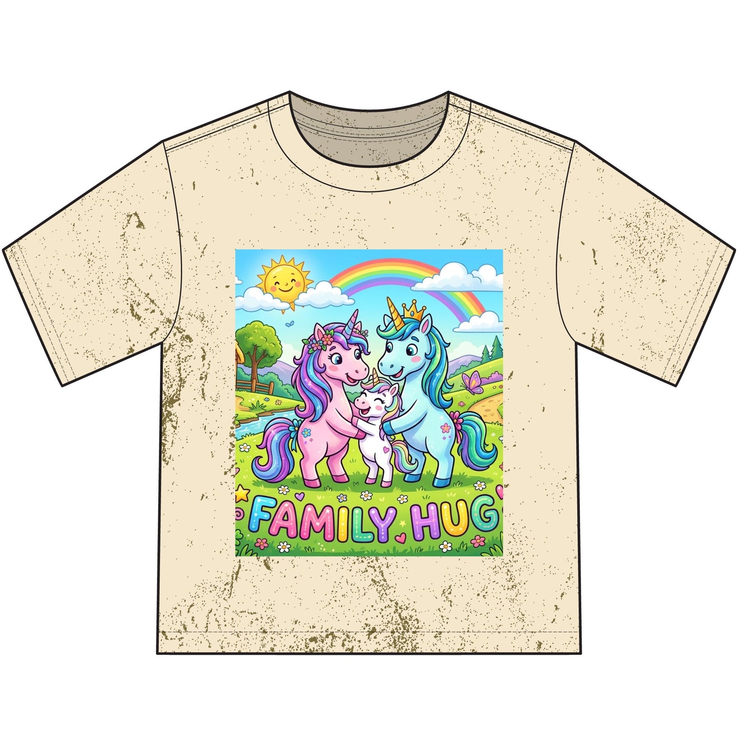Family Hug Unicorn Heavyweight Color Blast Youth T-Shirt