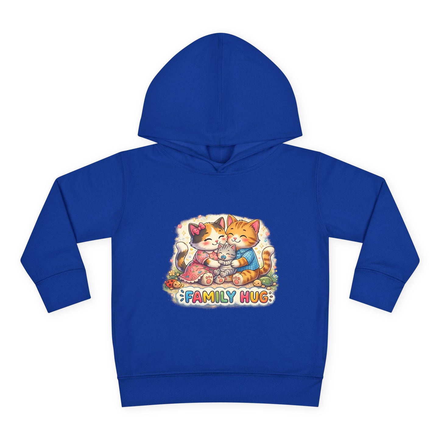 Family Hug Kitten Toddler Pullover Fleece Hoodie