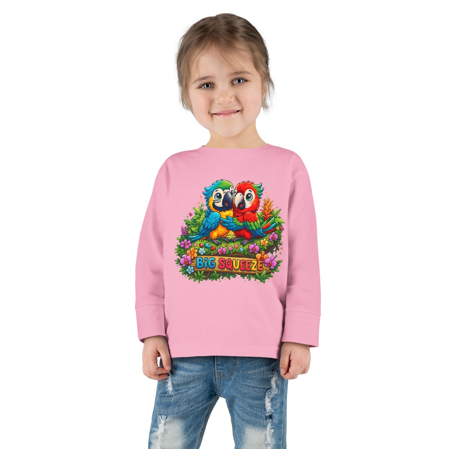 Big Squeeze Macaw Toddler Long Sleeve Tee