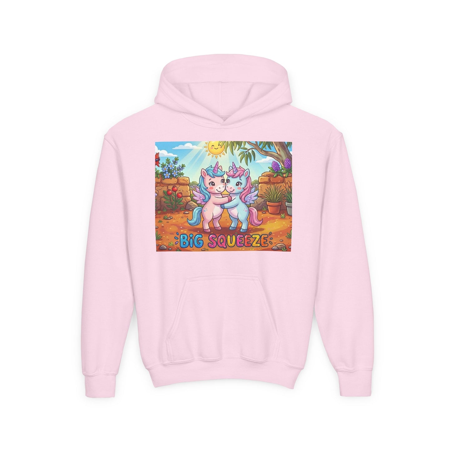 Big Squeeze Unicorn Youth Heavy Blend Hooded Sweatshirt