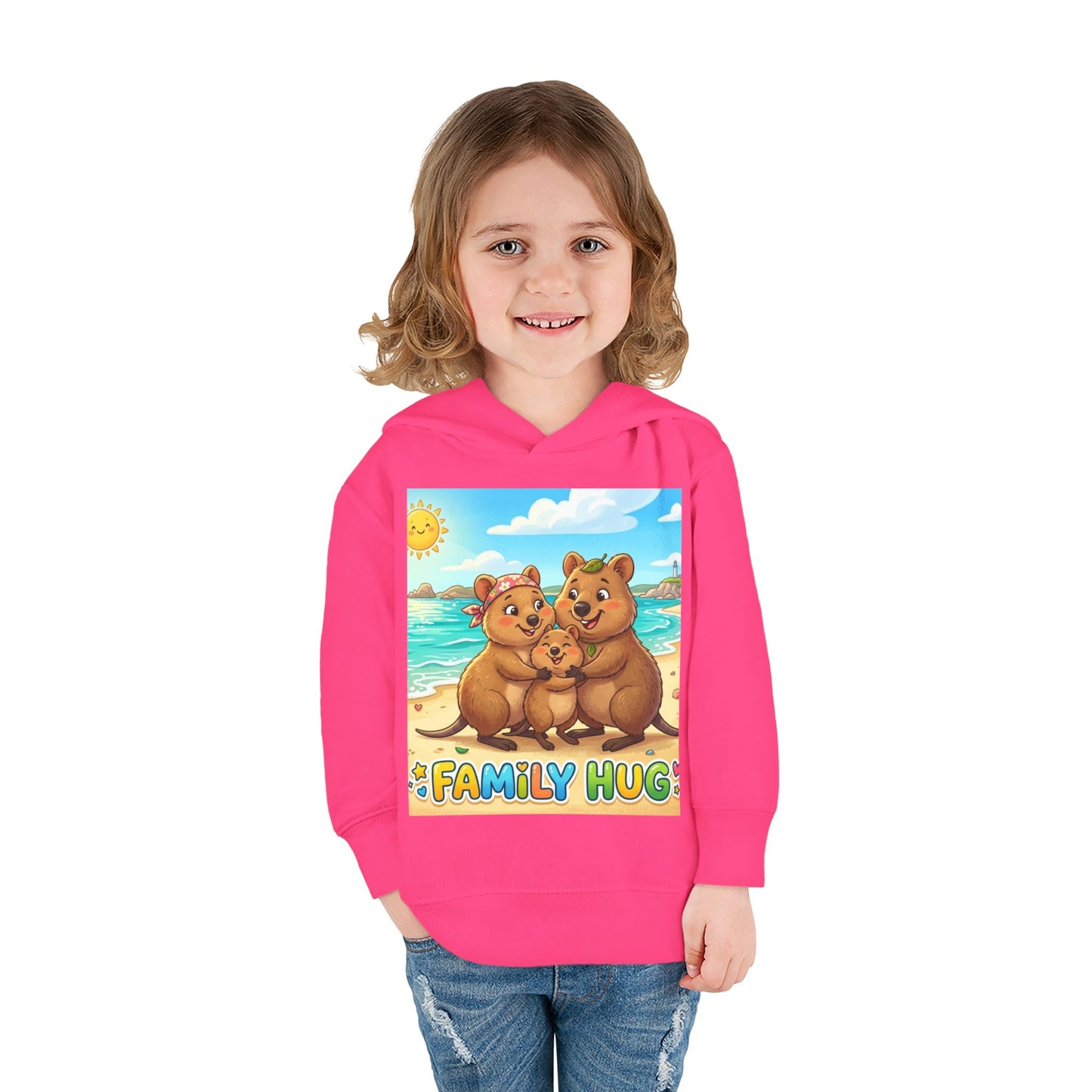 Family Hug Quokka Toddler Pullover Fleece Hoodie