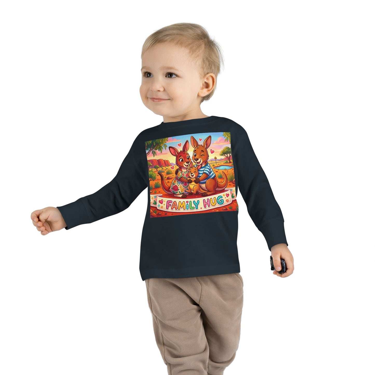 Family Hug Kangaroo Toddler Long Sleeve Tee