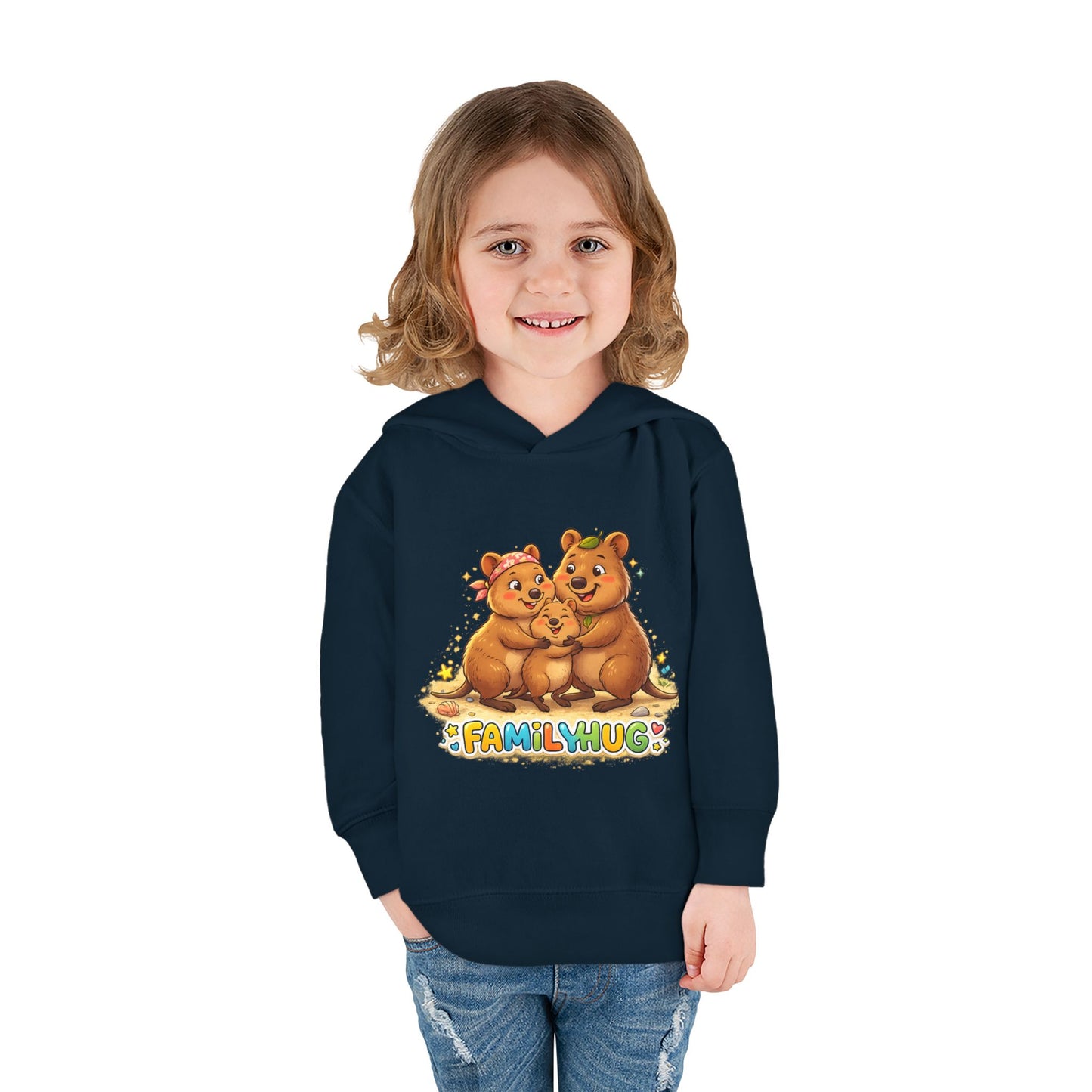 Family Hug Quokka Toddler Pullover Fleece Hoodie