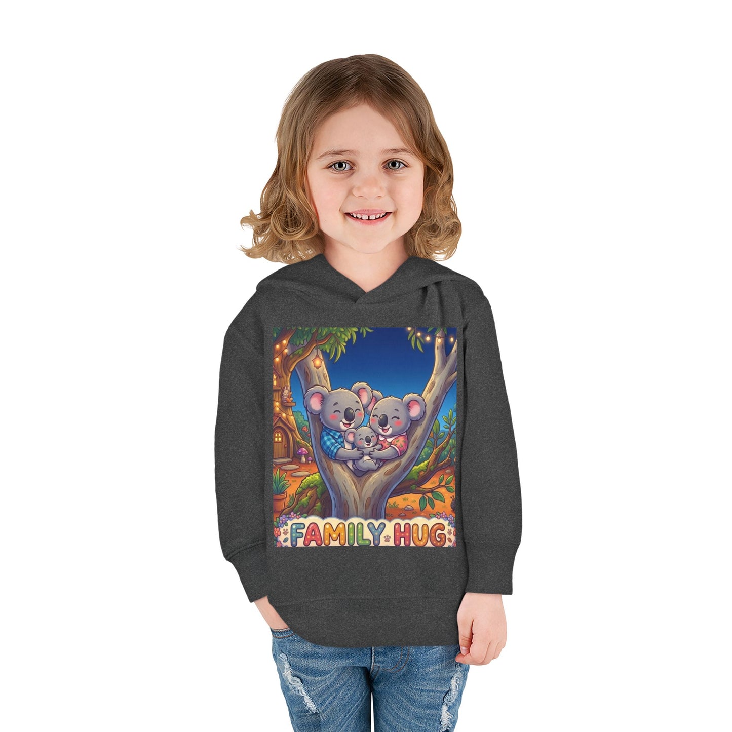 Family Hug Koala Toddler Pullover Fleece Hoodie
