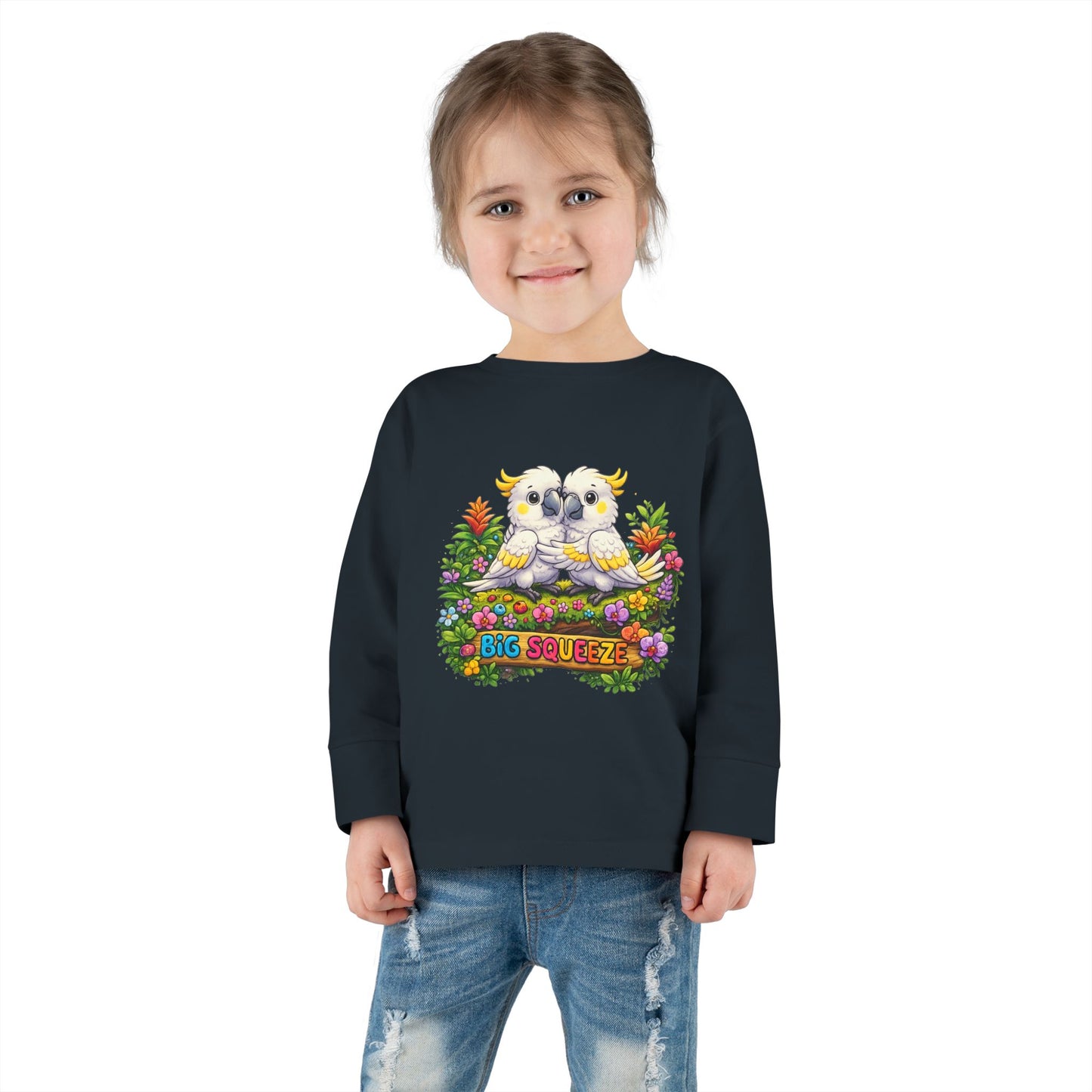 Big Squeeze Cockatoo Toddler Long Sleeve Tee