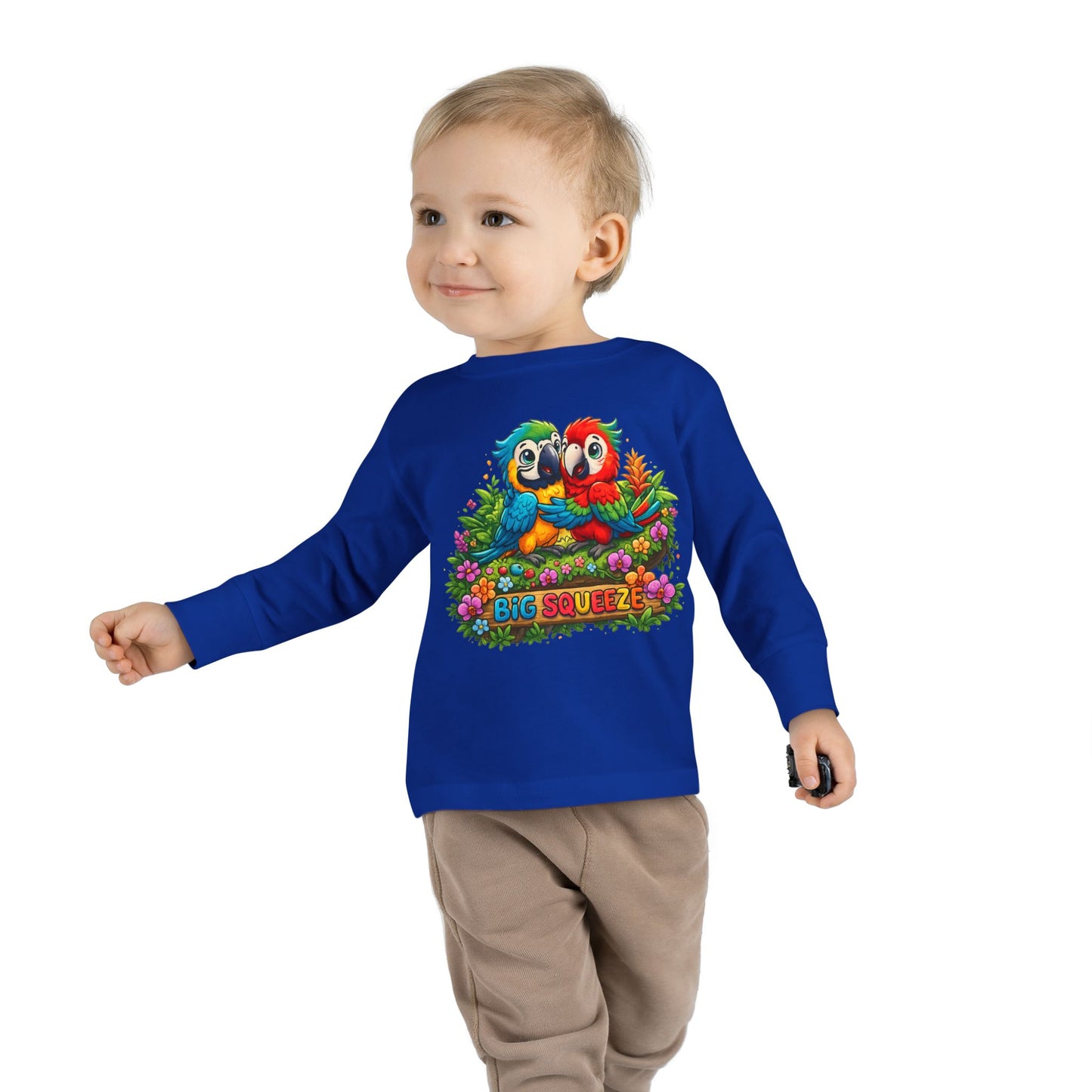 Big Squeeze Macaw Toddler Long Sleeve Tee