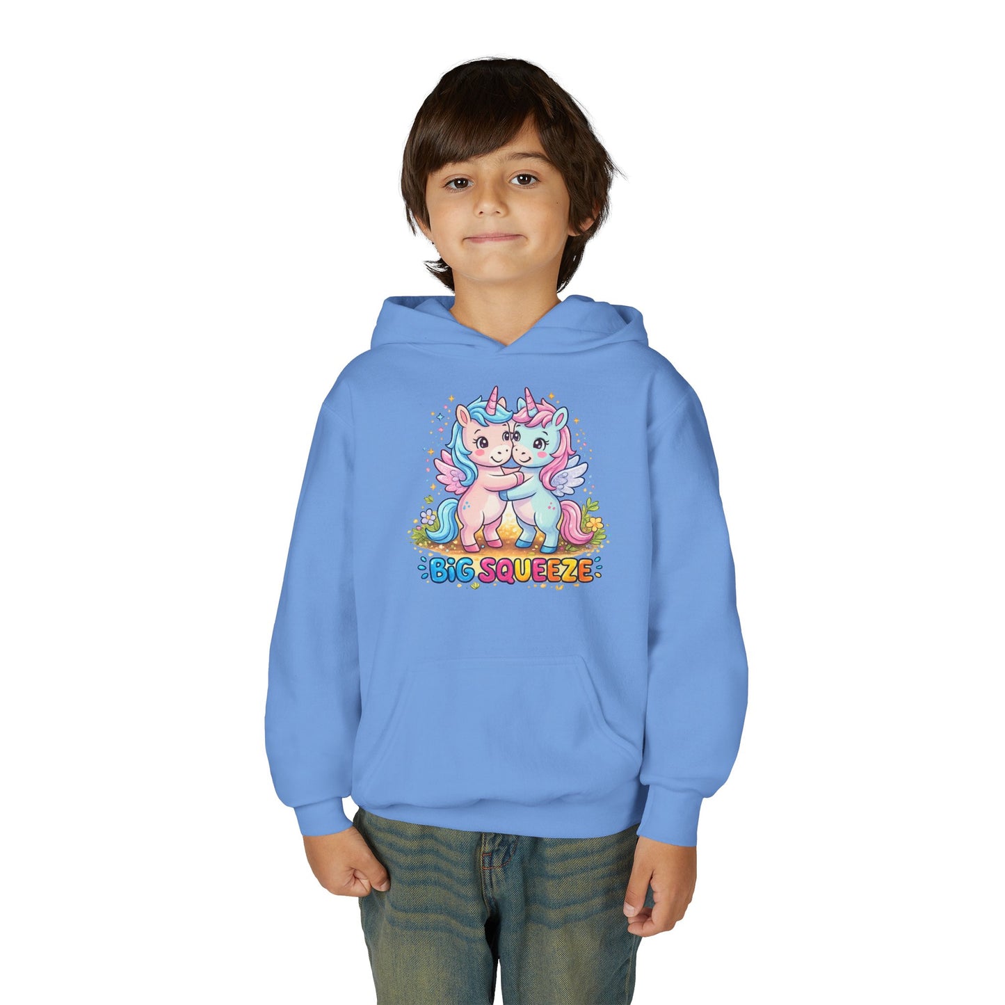 Big Squeeze Unicorn Youth Heavy Blend Hooded Sweatshirt