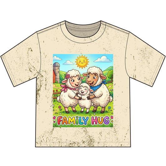 Family Hug Lamb Heavyweight Color Blast Youth T-Shirt
