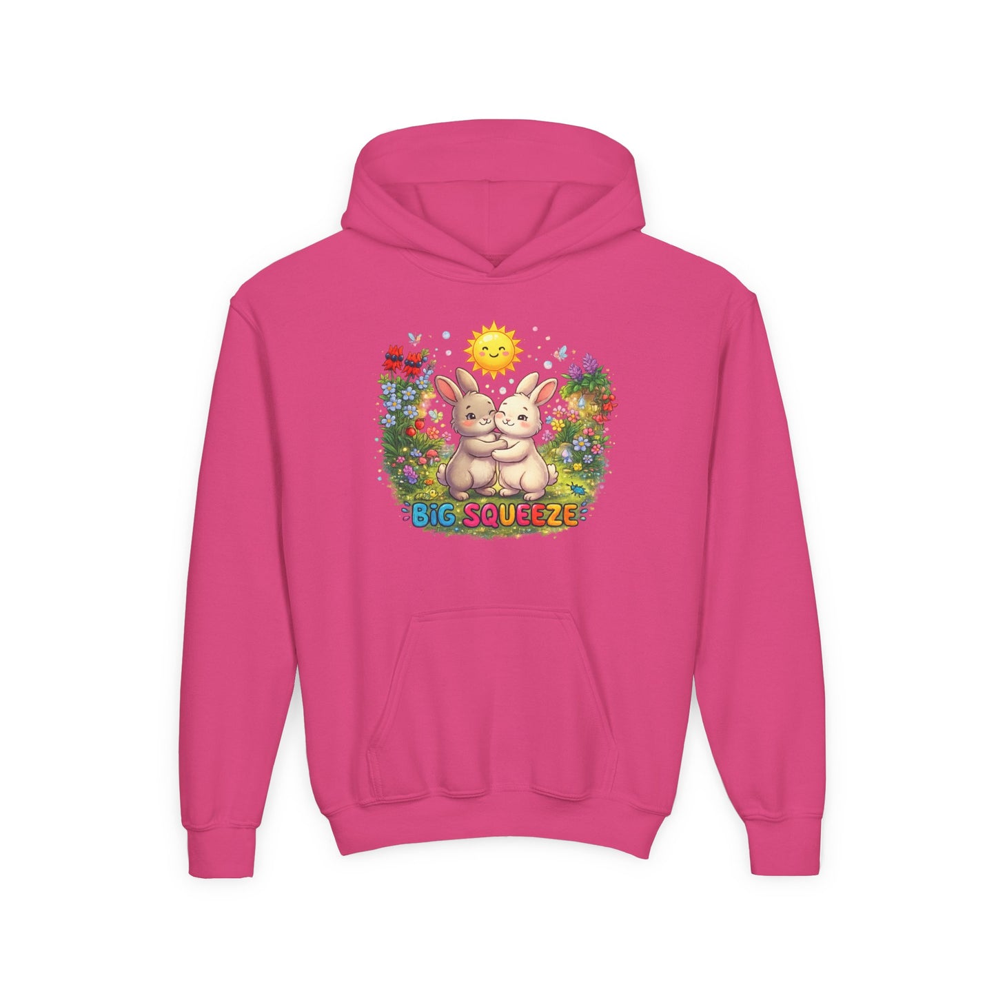 Big Squeeze Bunny Youth Heavy Blend Hooded Sweatshirt