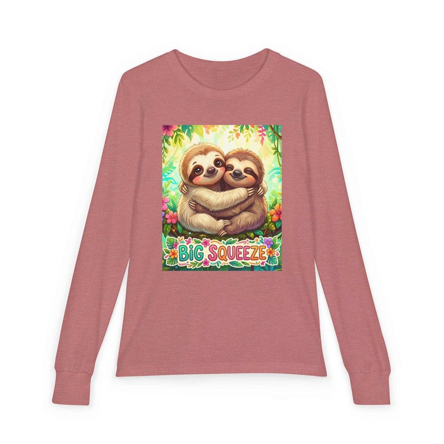 Big Squeeze Sloth Youth Jersey Long Sleeve Tee