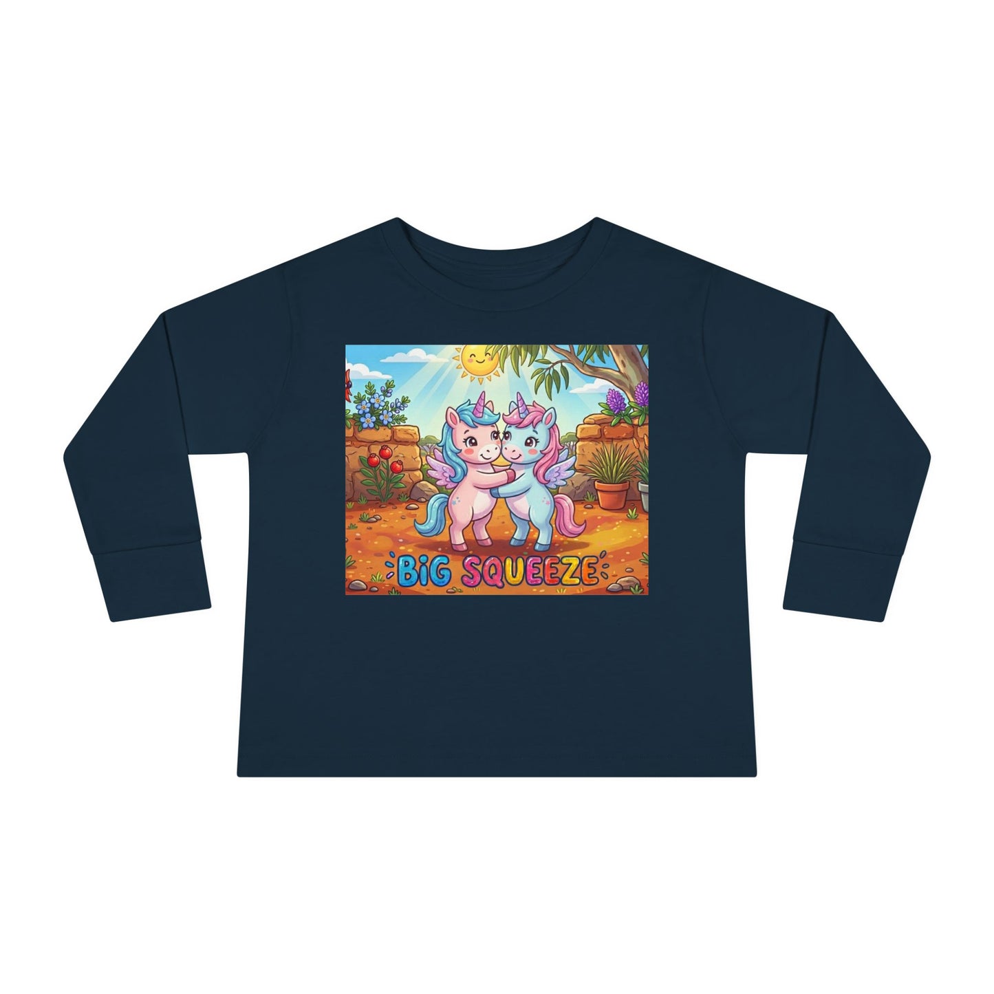 Big Squeeze Unicorn Toddler Long Sleeve Tee