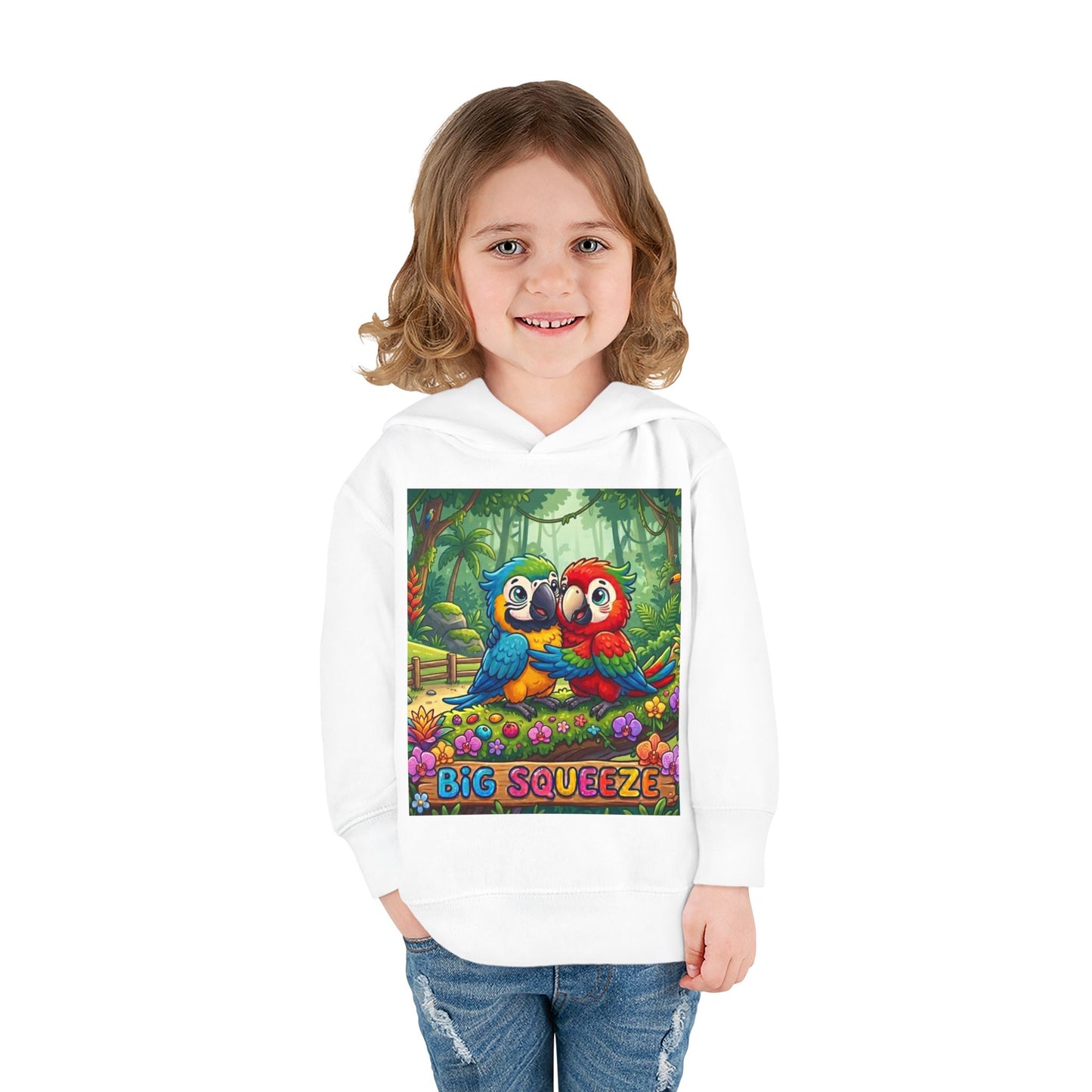 Big Squeeze Macaw Toddler Pullover Fleece Hoodie