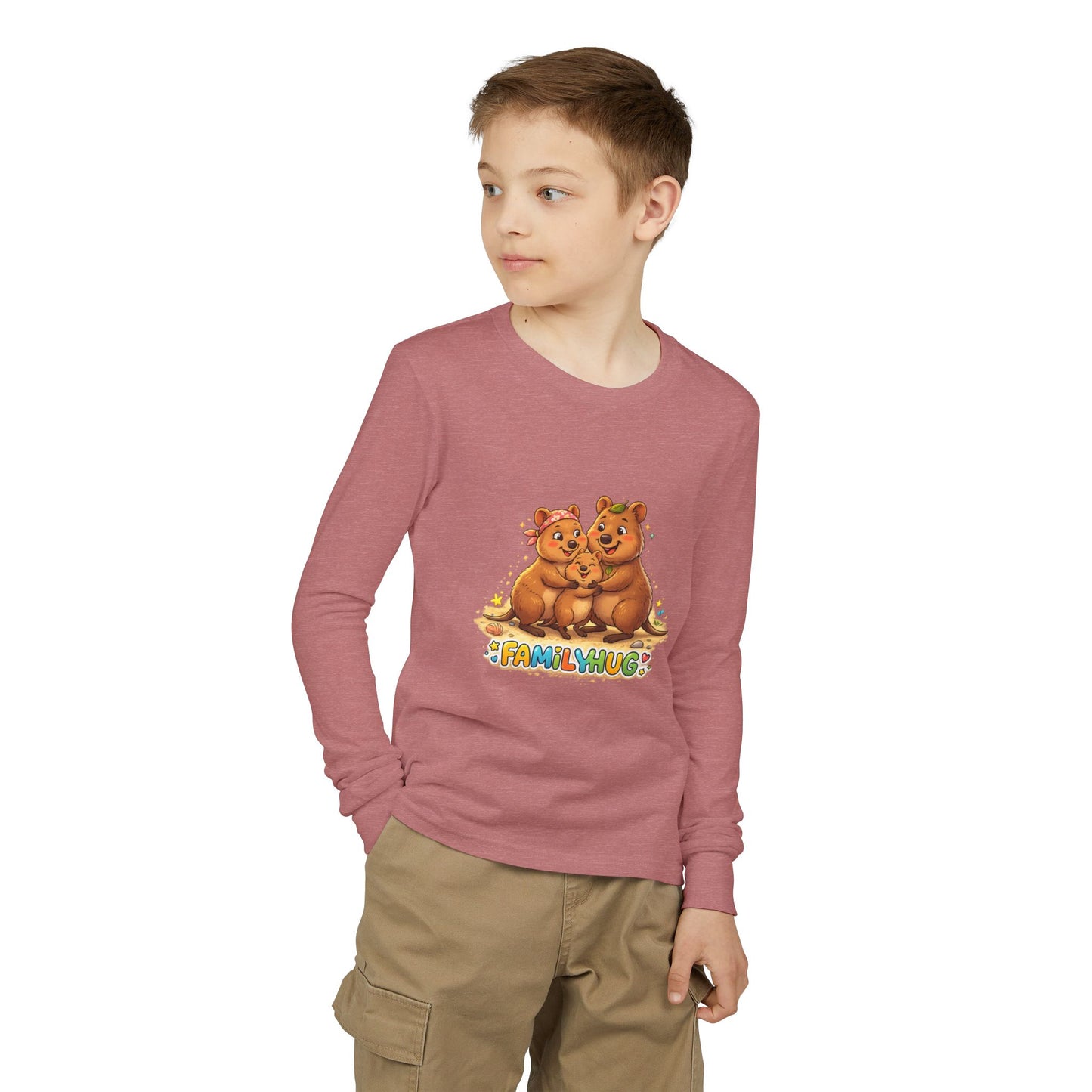 Family Hug Quokka Youth Jersey Long Sleeve Tee