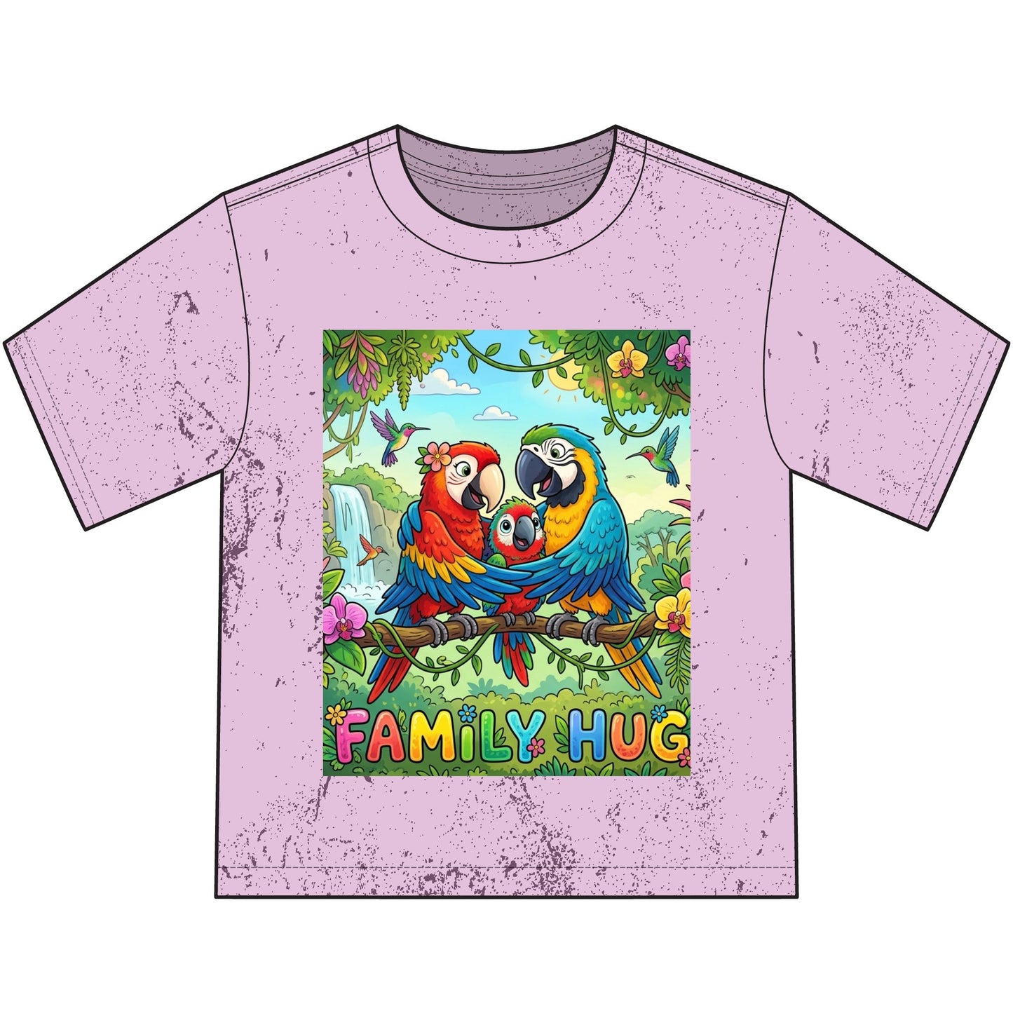 Family Hug Macaw Heavyweight Color Blast Youth T-Shirt