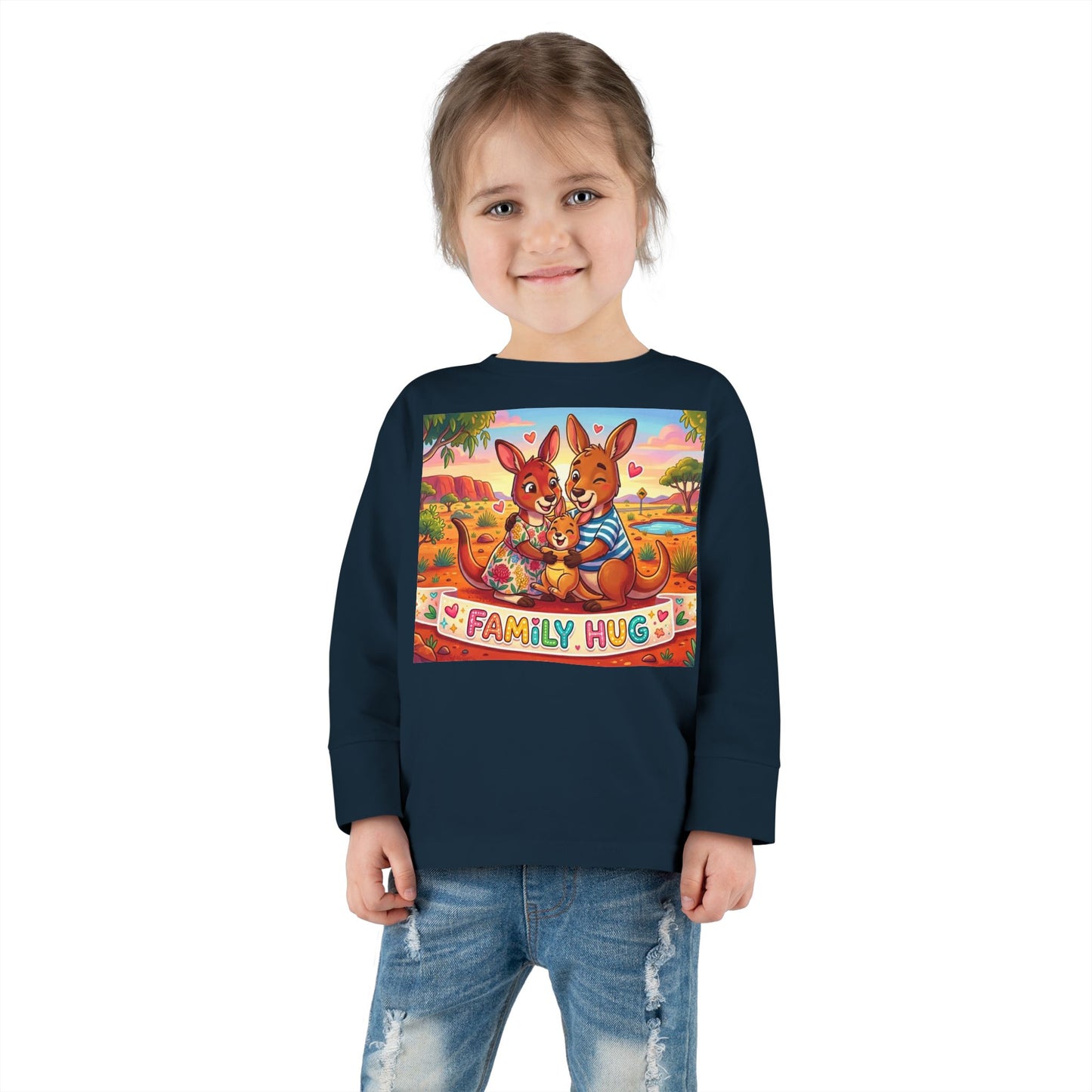 Family Hug Kangaroo Toddler Long Sleeve Tee