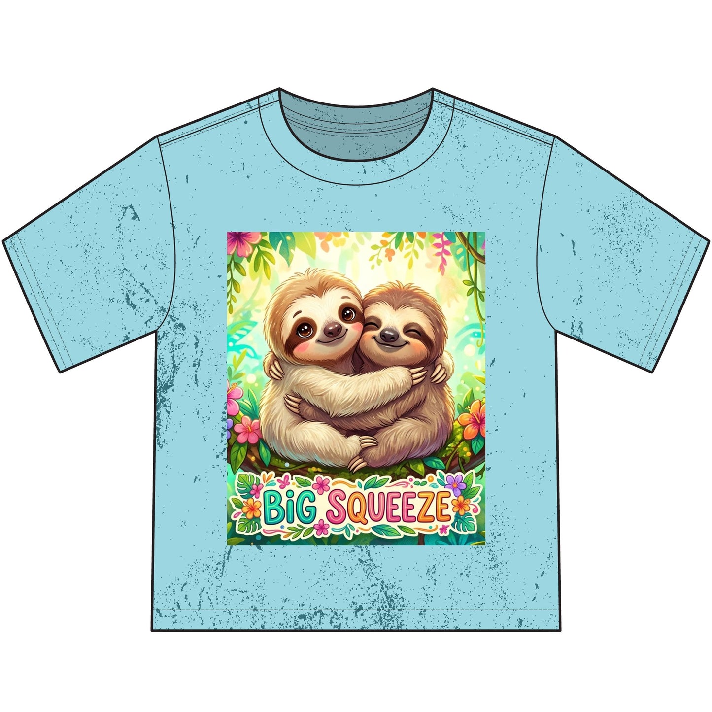 Big Squeeze Sloth Heavyweight Color Blast Youth T-Shirt