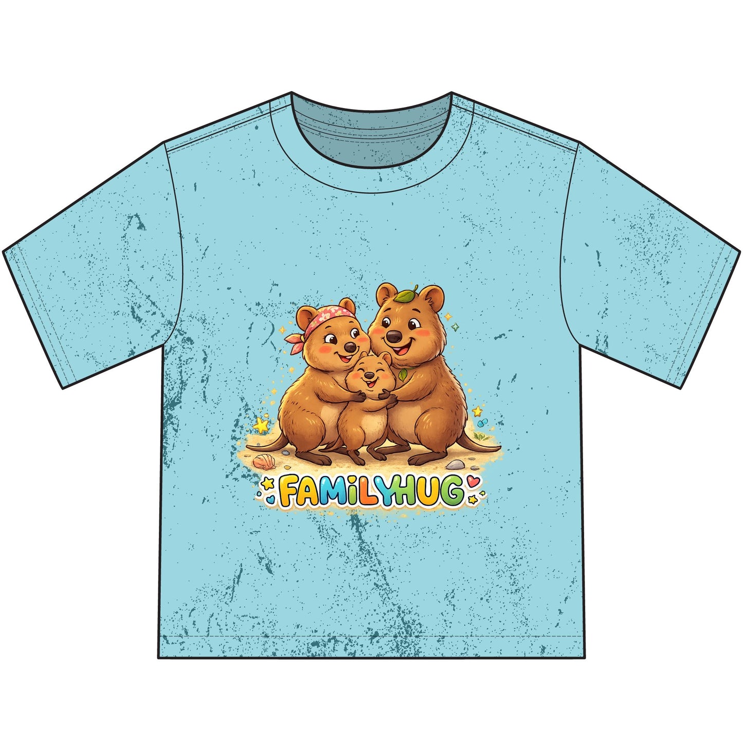 Family Hug Quokka Heavyweight Color Blast Youth T-Shirt