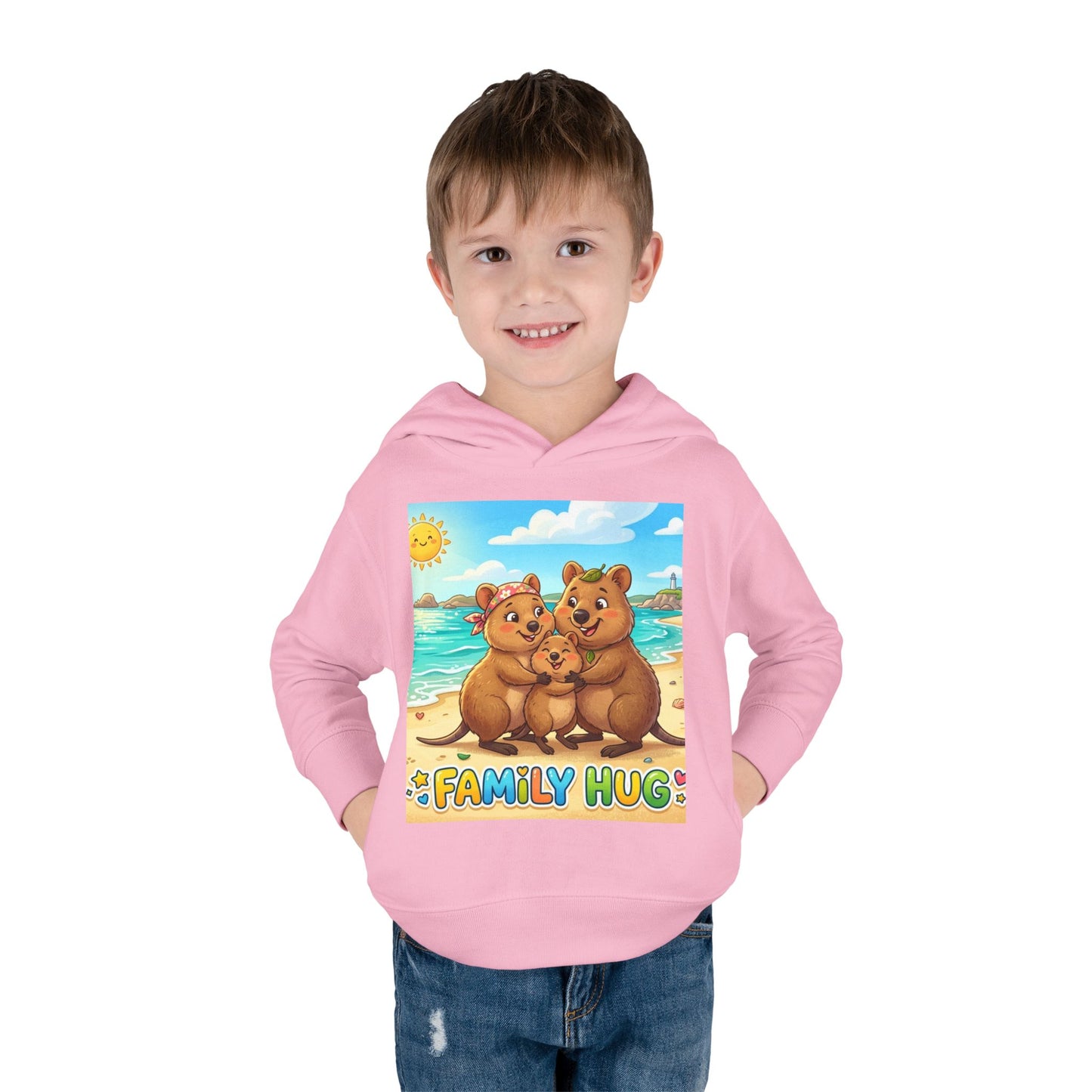 Family Hug Quokka Toddler Pullover Fleece Hoodie
