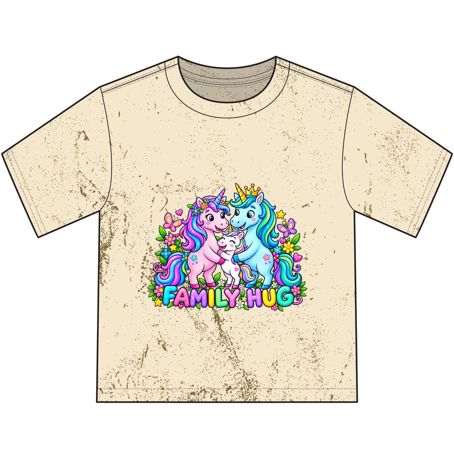 Family Hug Unicorn Heavyweight Color Blast Youth T-Shirt