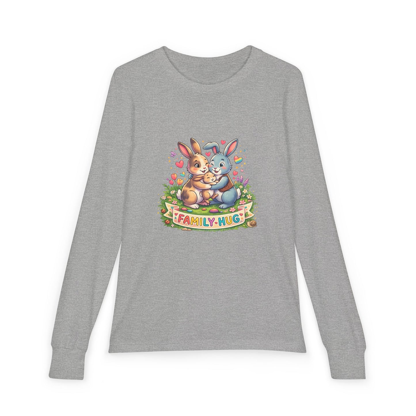 Family Hug Bunny Youth Jersey Long Sleeve Tee