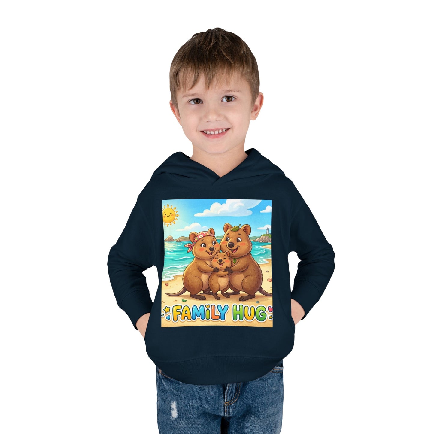 Family Hug Quokka Toddler Pullover Fleece Hoodie