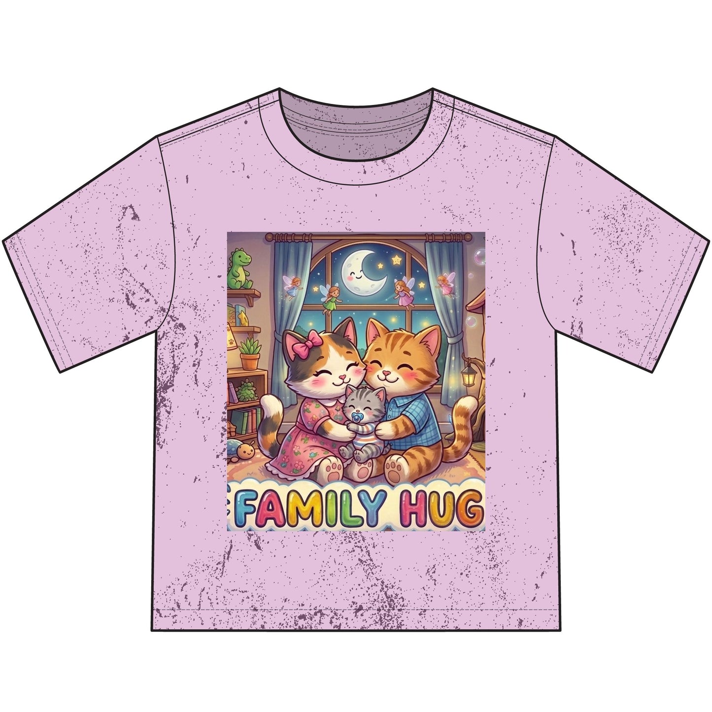Family Hug Kitten Heavyweight Color Blast Youth T-Shirt